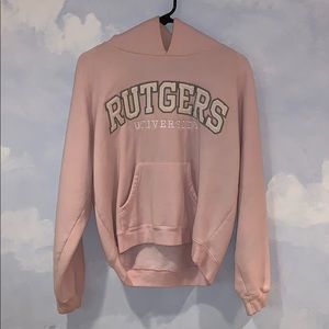 Never worn pink Rutgers University hoodie